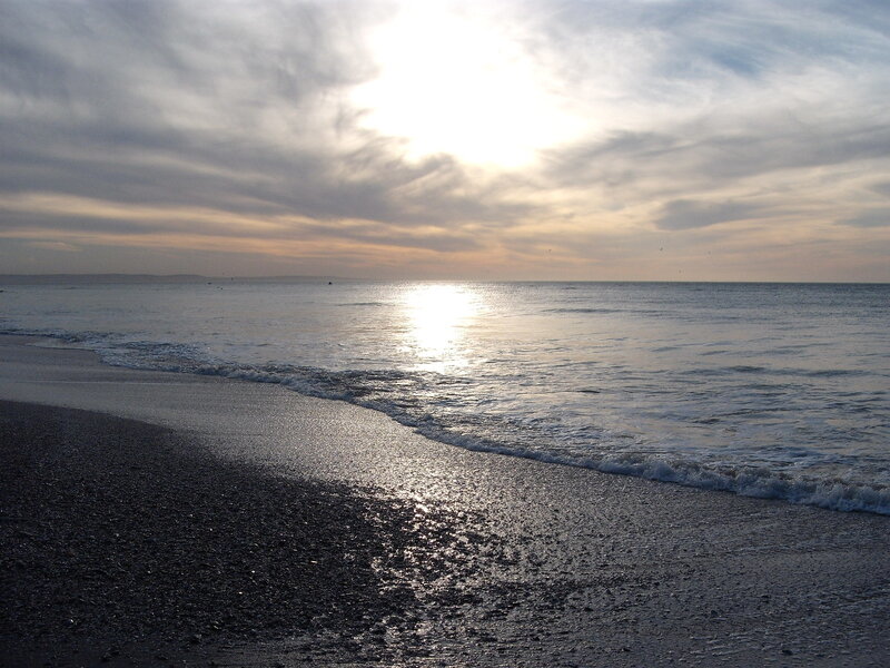 Sunset over the ocean