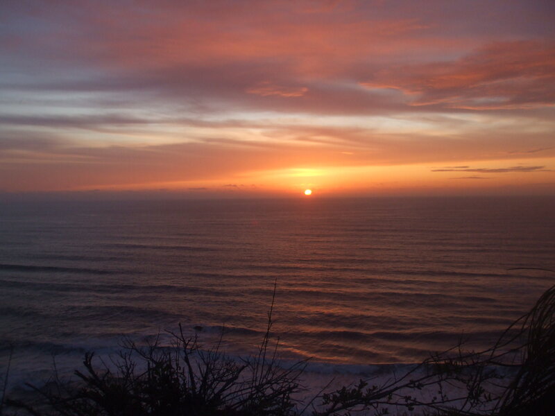 sunset over the ocean