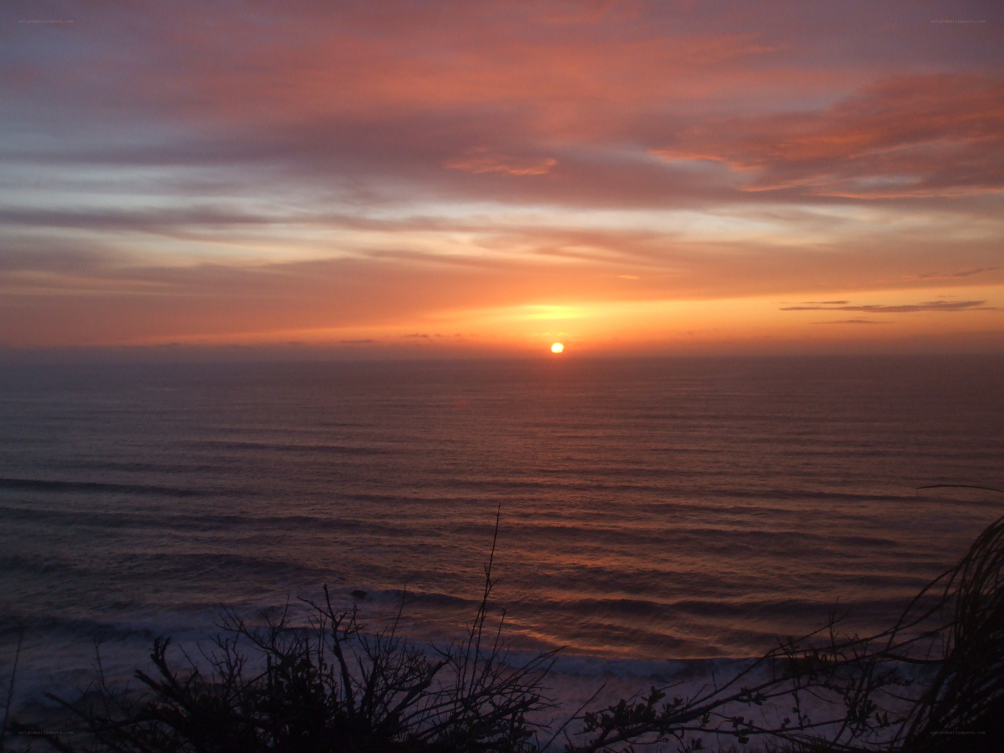 sunset over the ocean