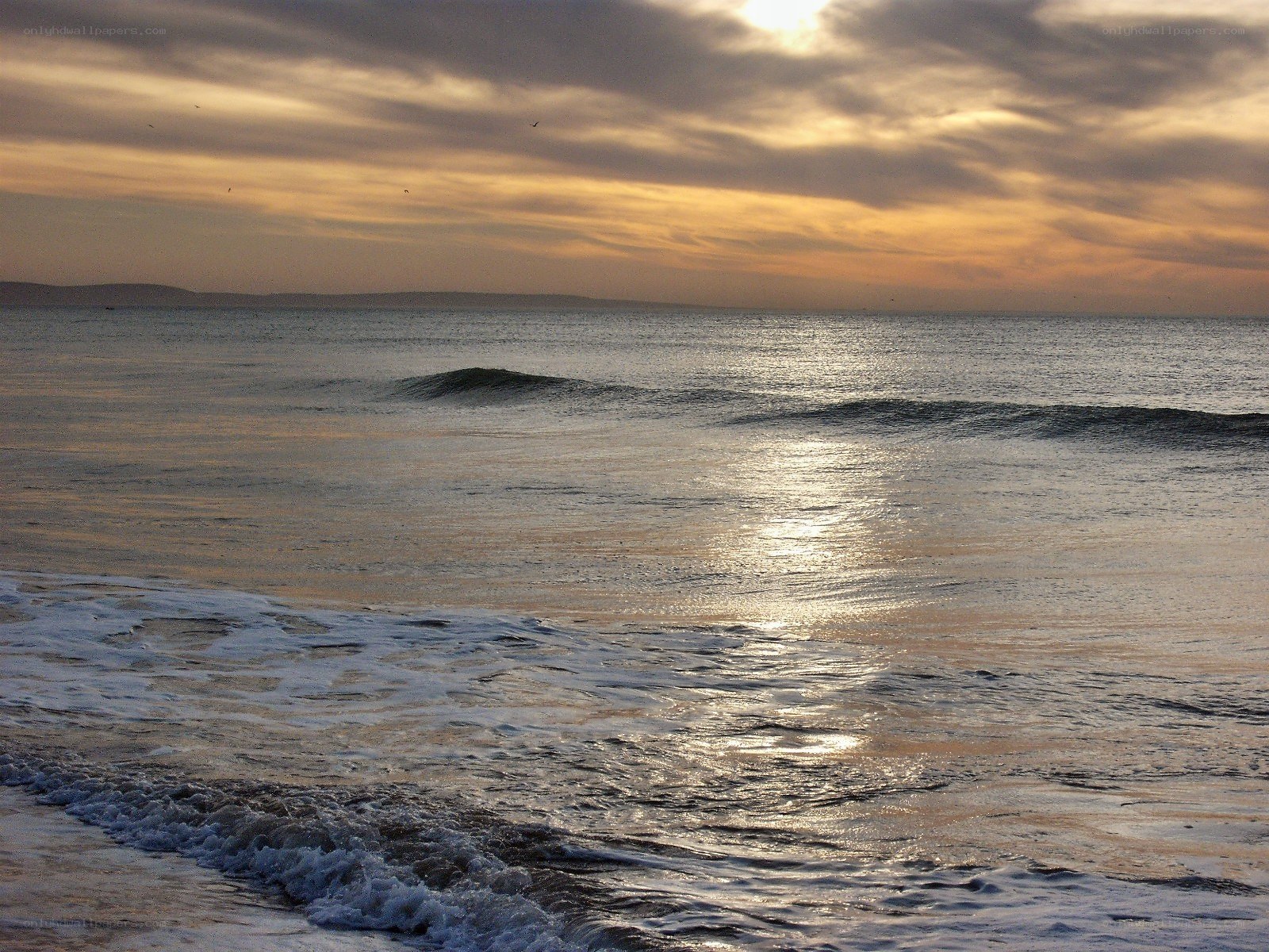 Sunset over the ocean