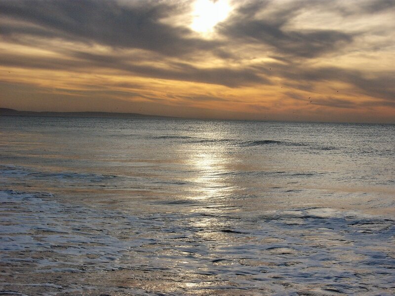Sunset over the ocean