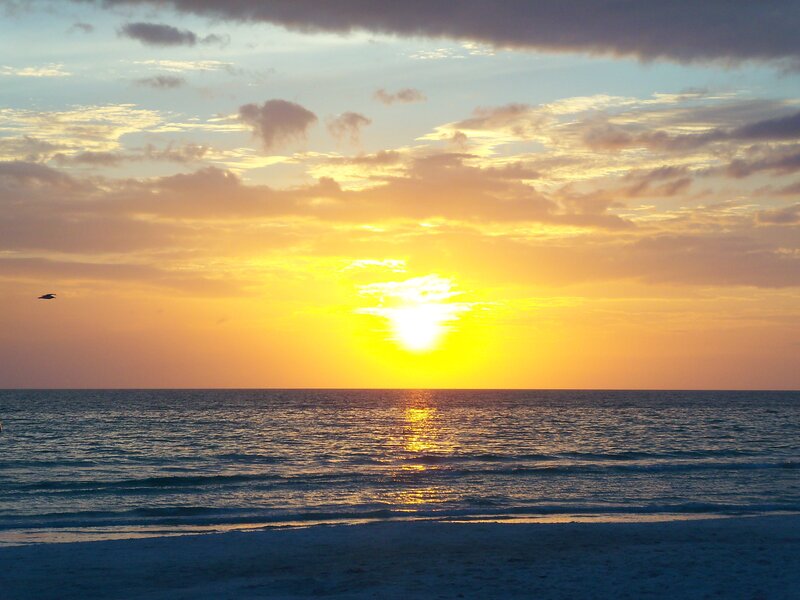 Sunset over the ocean