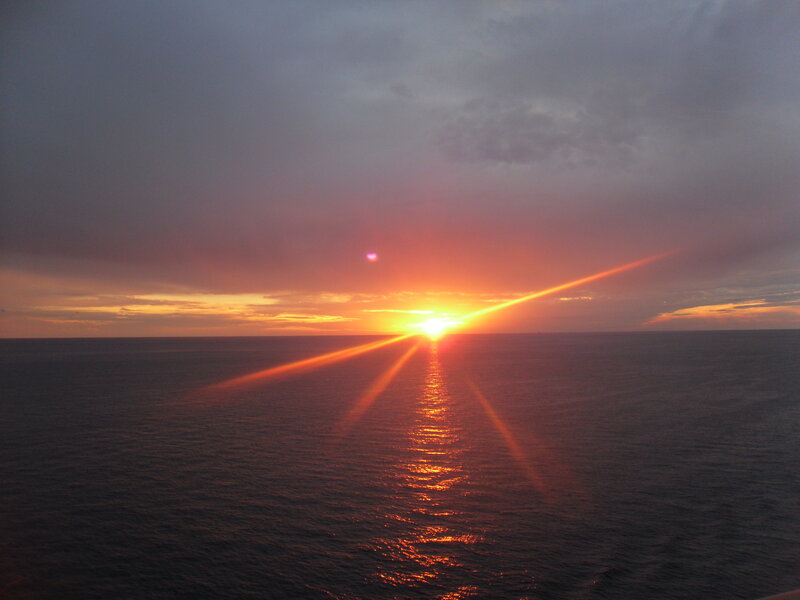 Sunset over the ocean