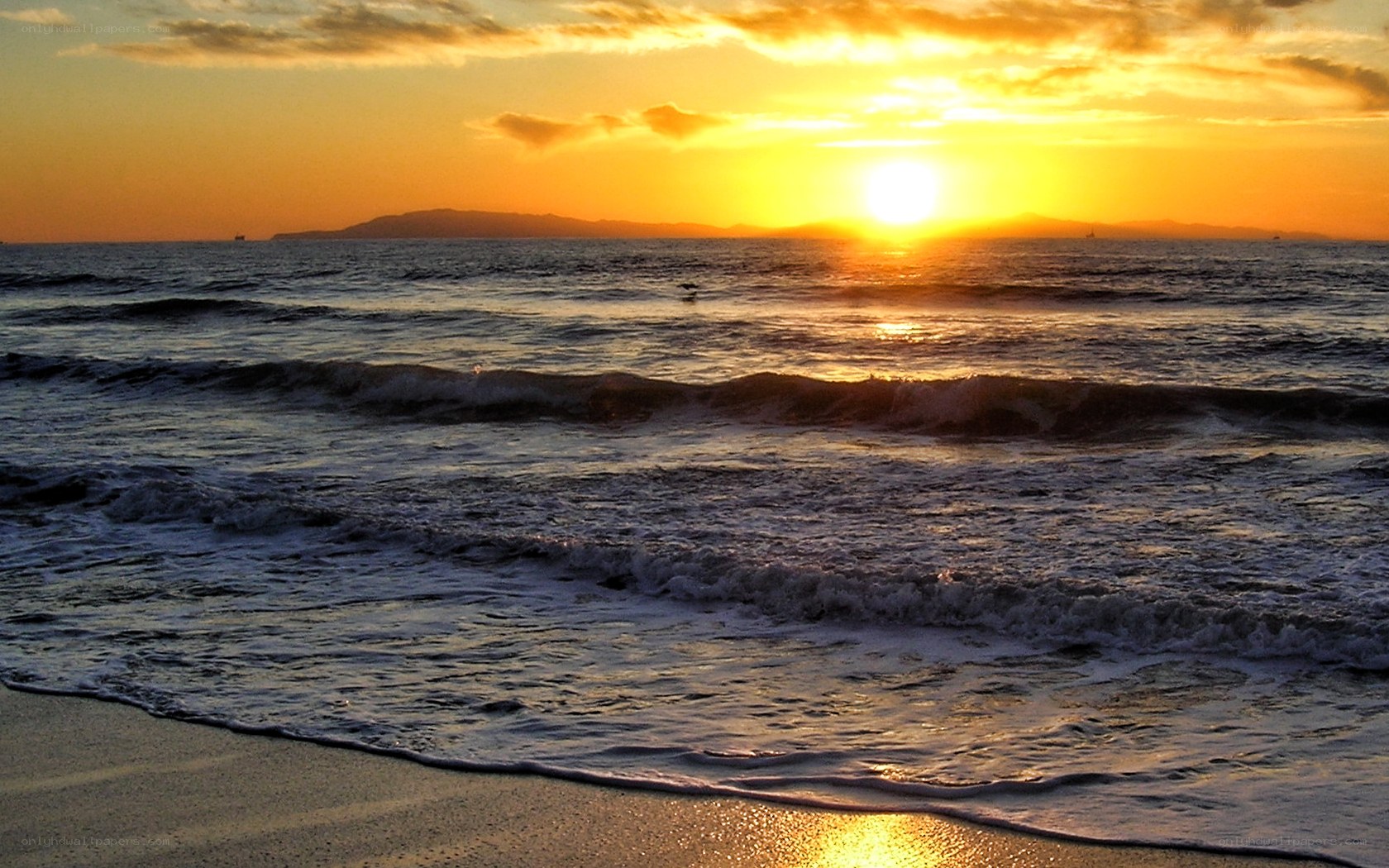 Sunset over the ocean