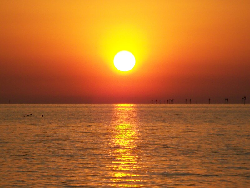 Sunset over the ocean