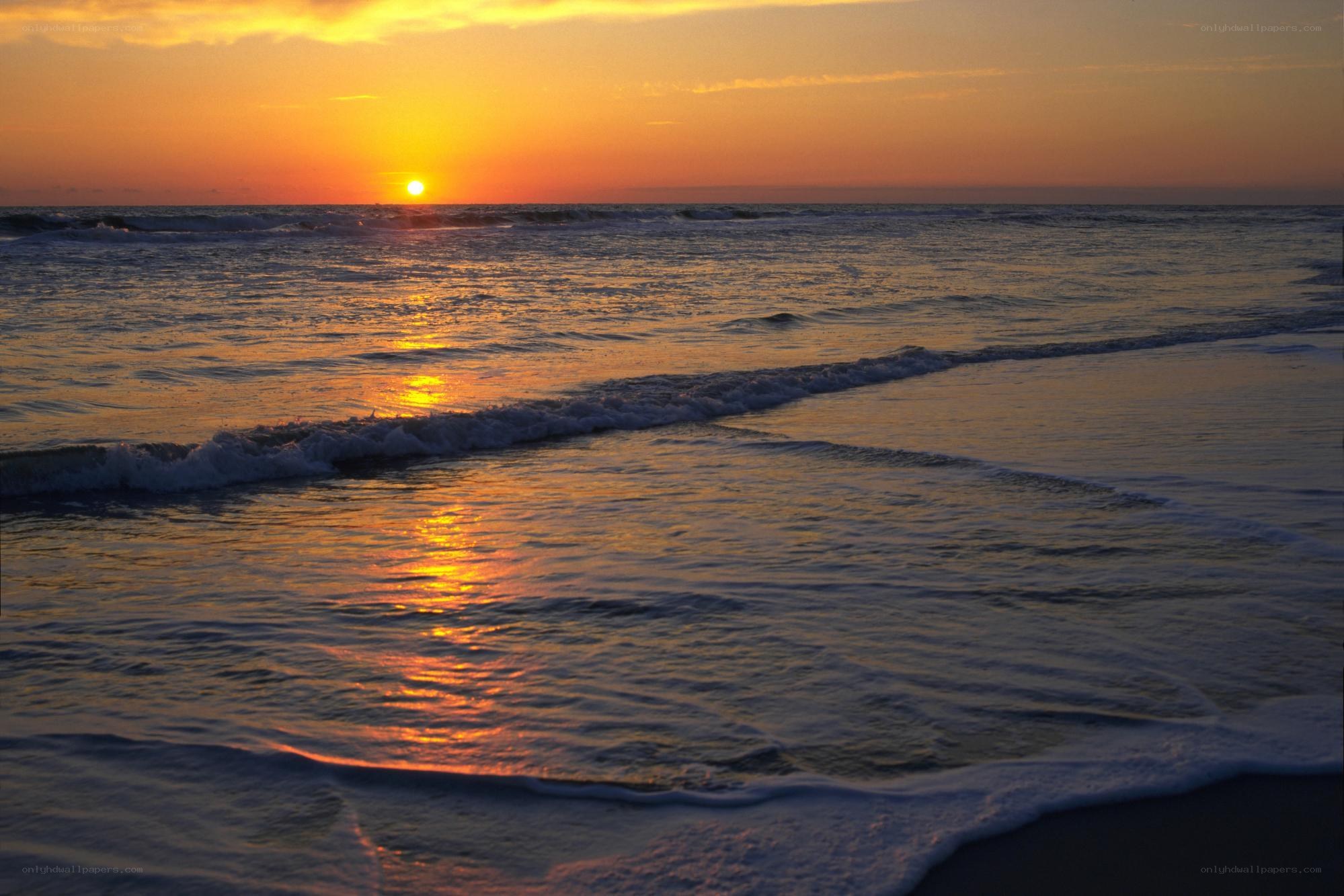 Sunset over the ocean
