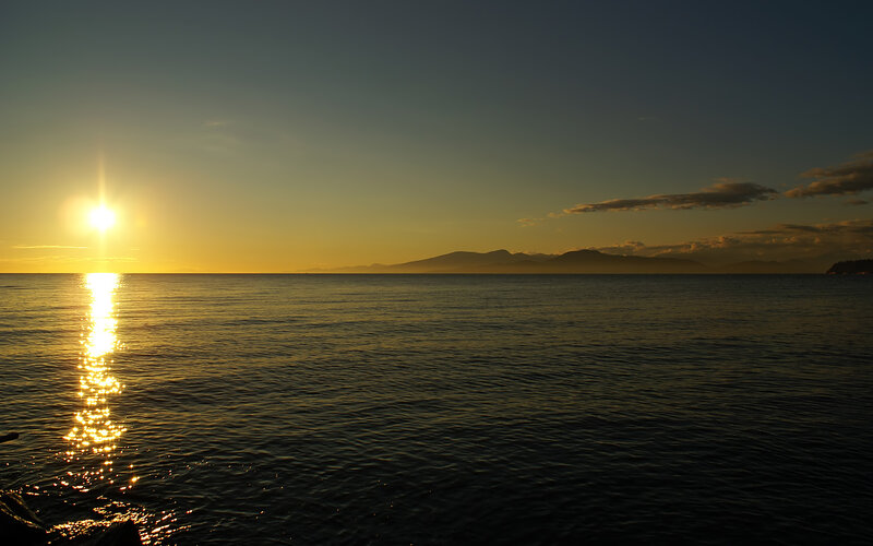 Sunset over the ocean