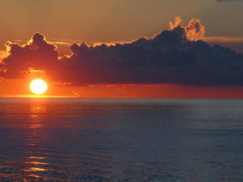 Sunset over the ocean