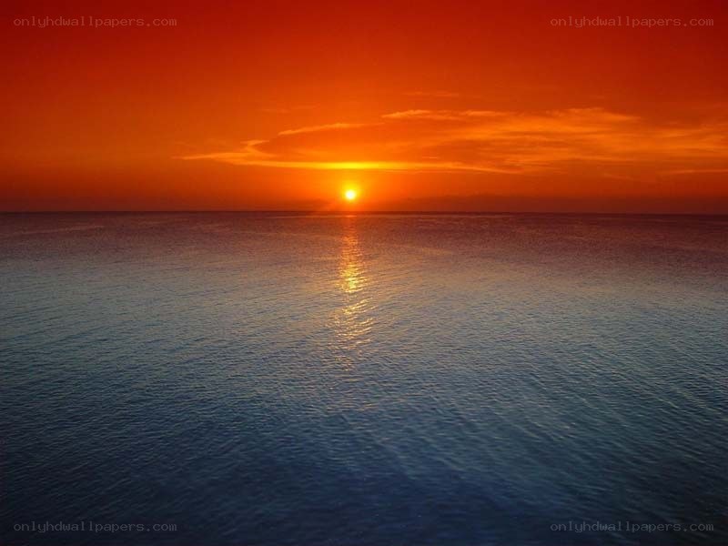 Sunset over the ocean