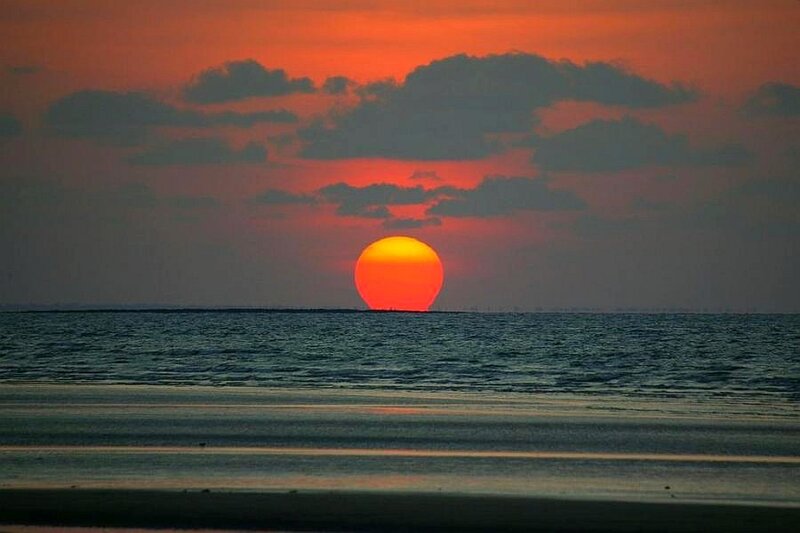 Sunset over the ocean