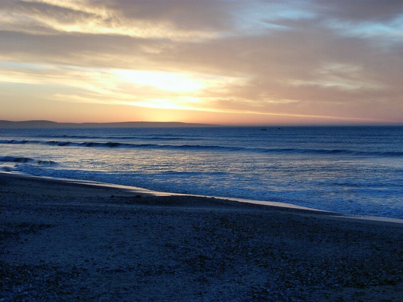 sunset over the ocean