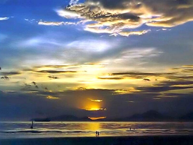 Sunset over the ocean