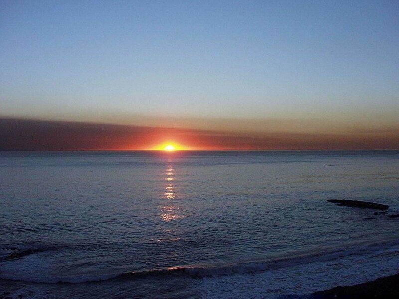 sunset over the ocean