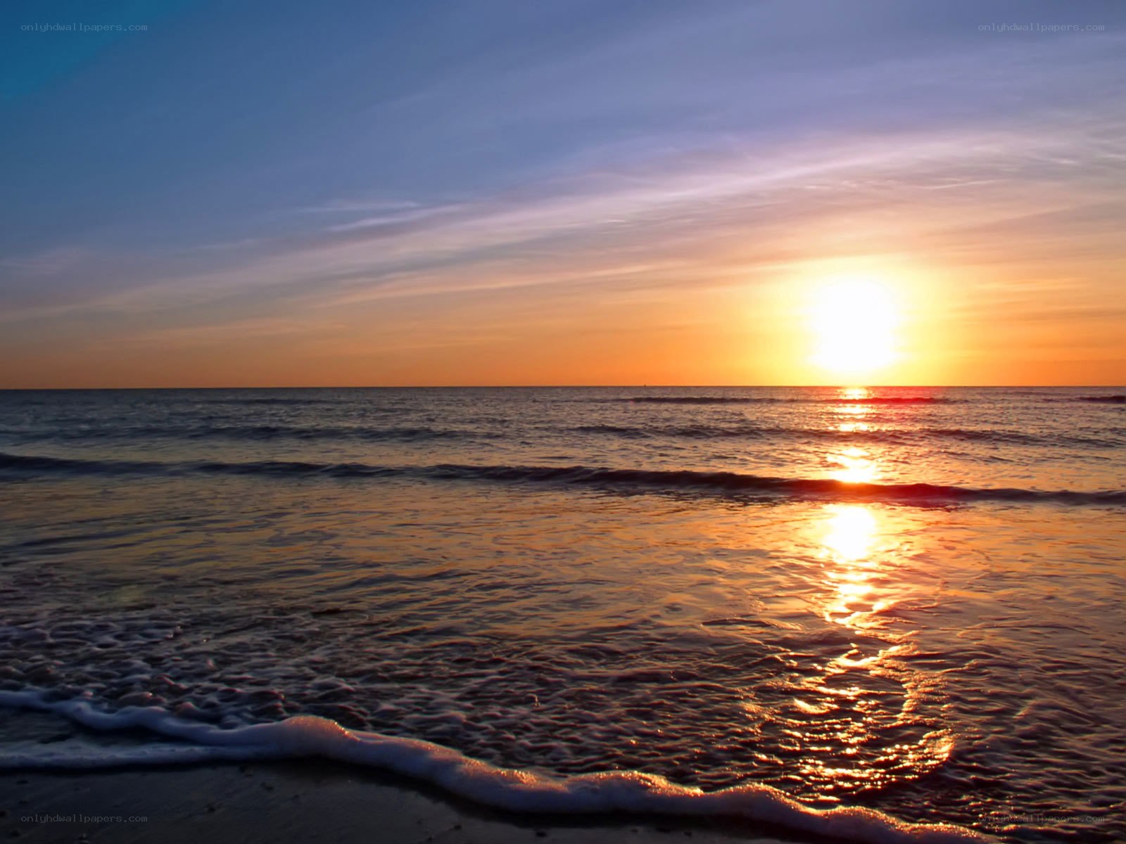 sunset over the ocean