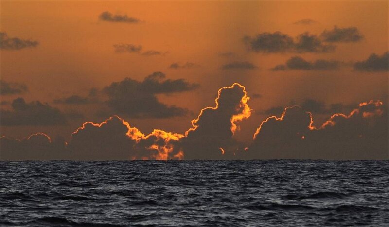 Sunset over the ocean