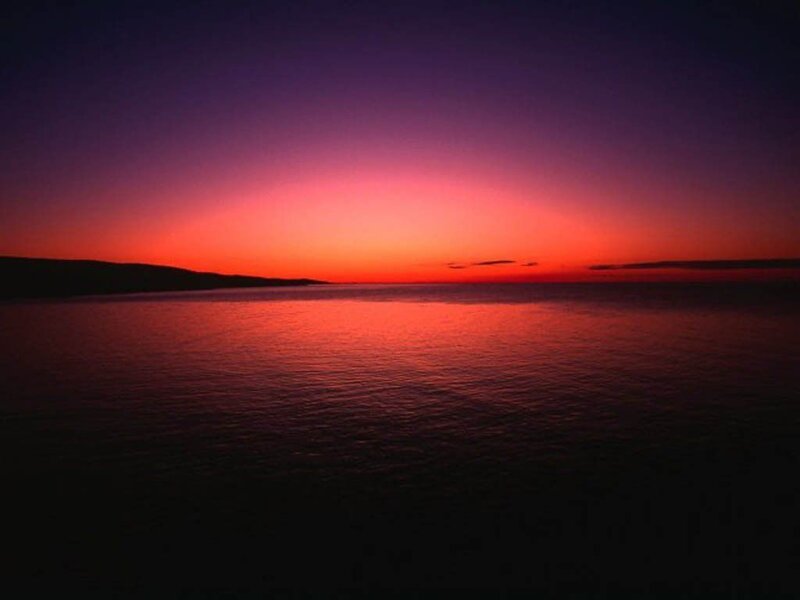 sunset over the ocean