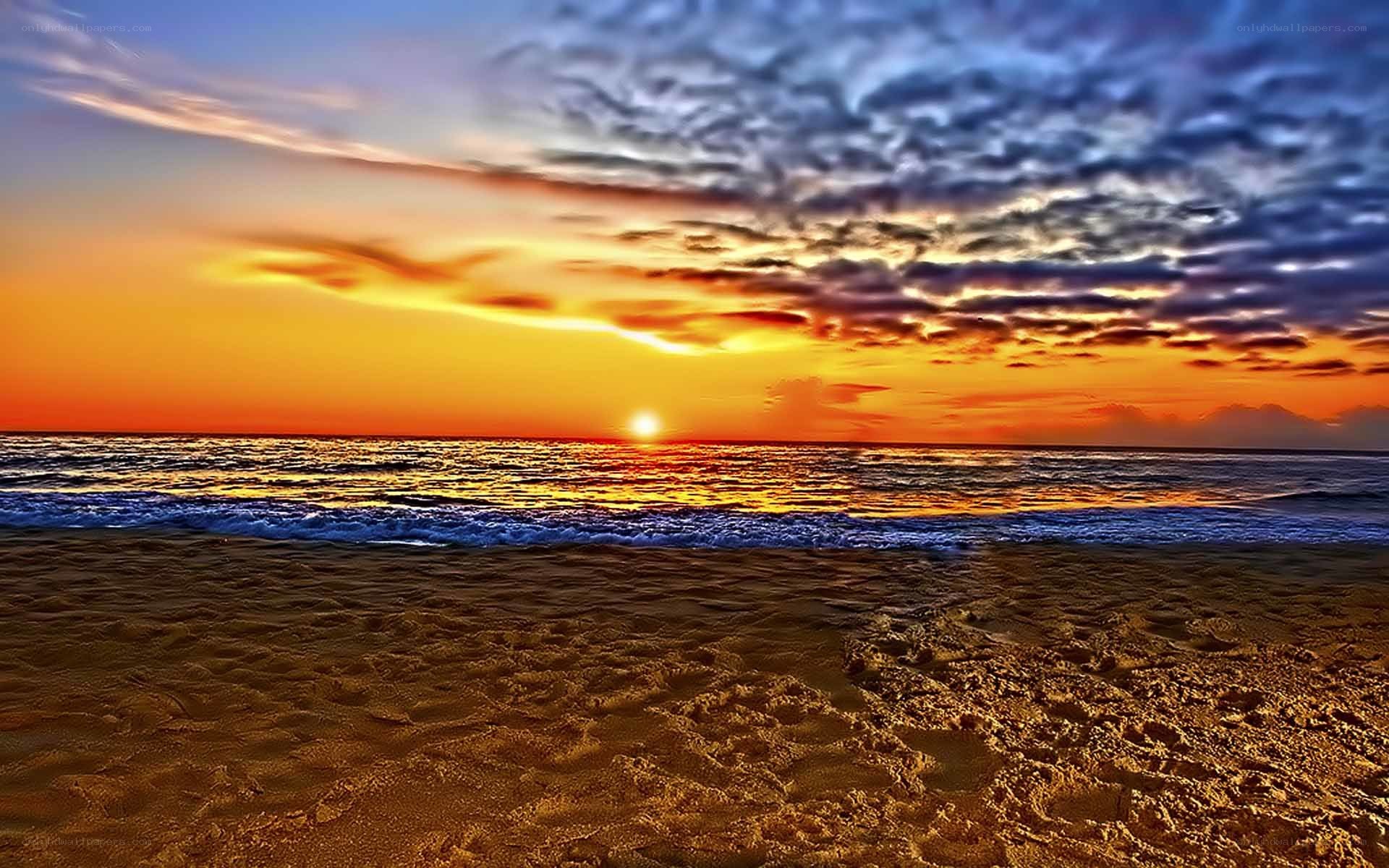 sunset over the ocean