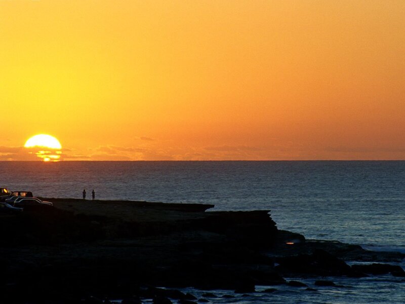 Sunset over the ocean