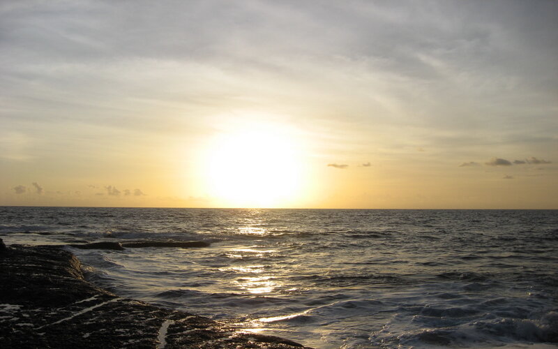 Sunset over the ocean