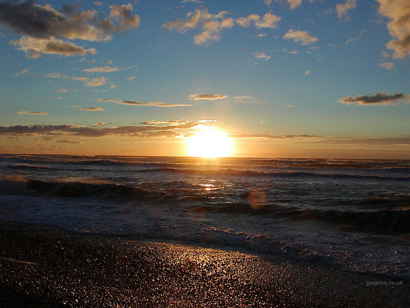 Sunset over the ocean