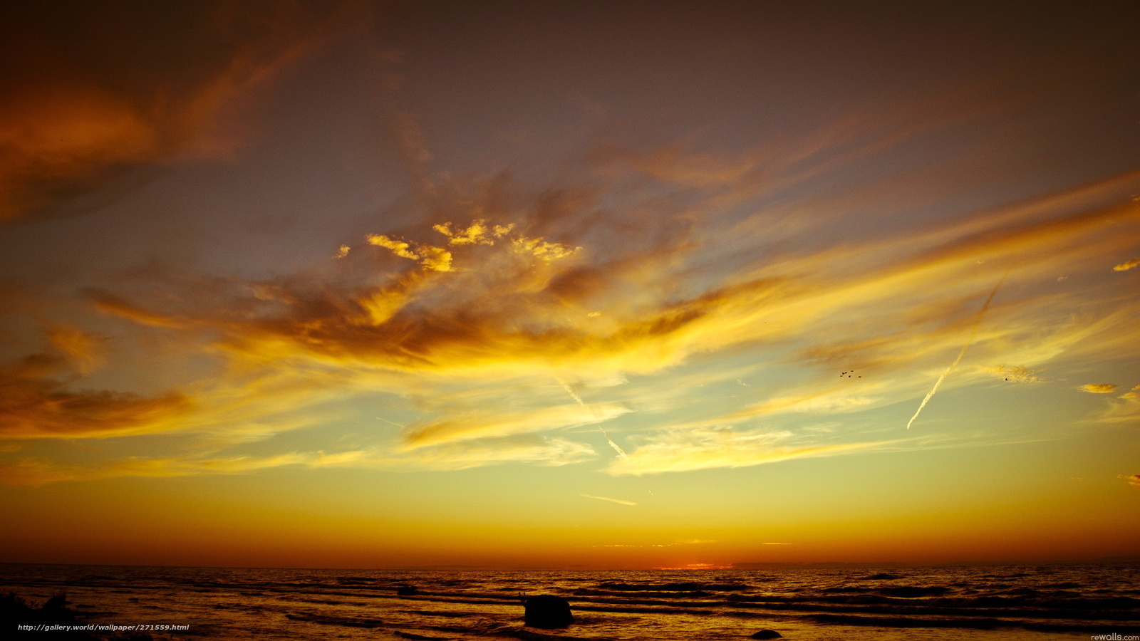 Sunset over the ocean