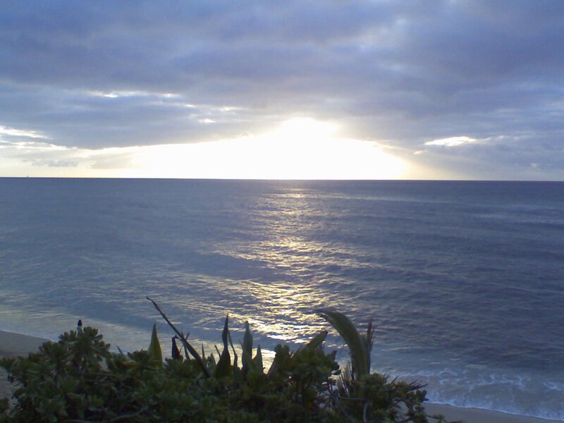 Sunset over the ocean