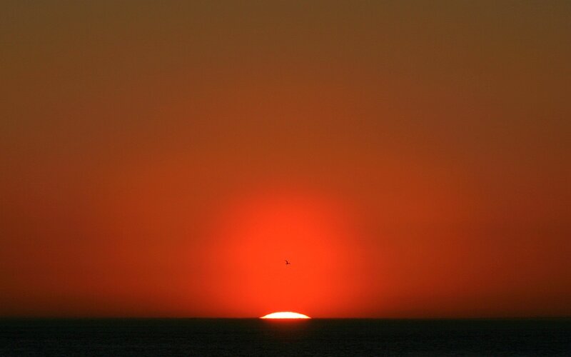 Sunset over the ocean