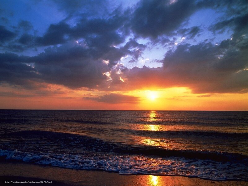 Sunset over the ocean