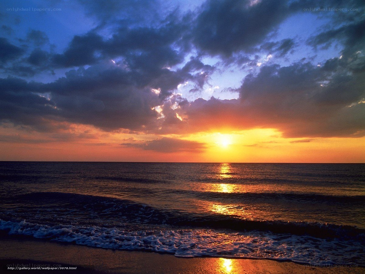 Sunset over the ocean
