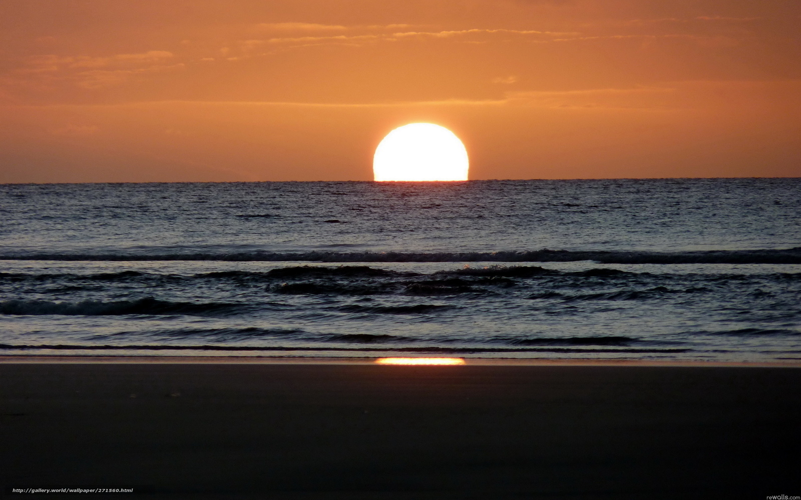 Sunset over the ocean