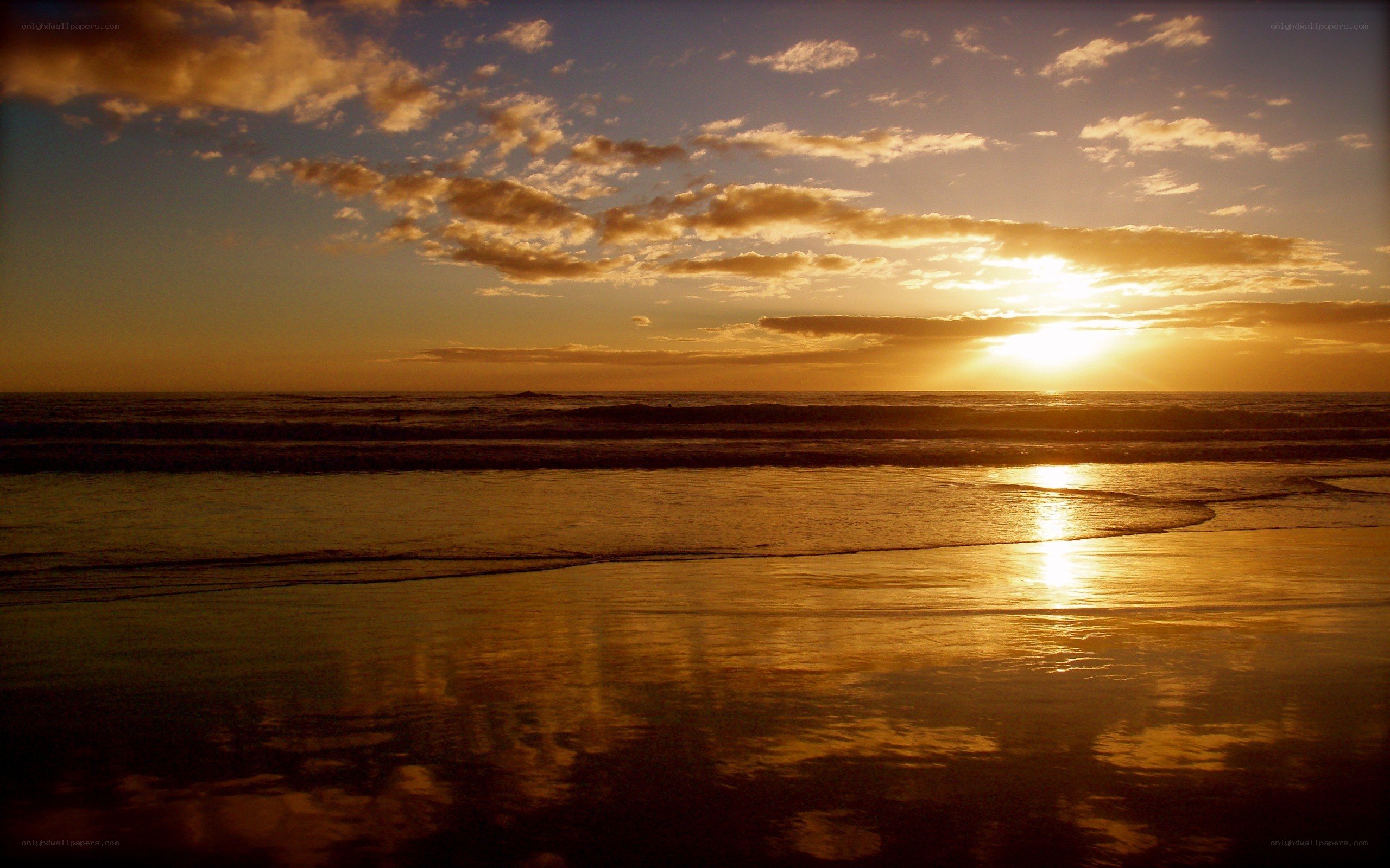 Sunset over the ocean