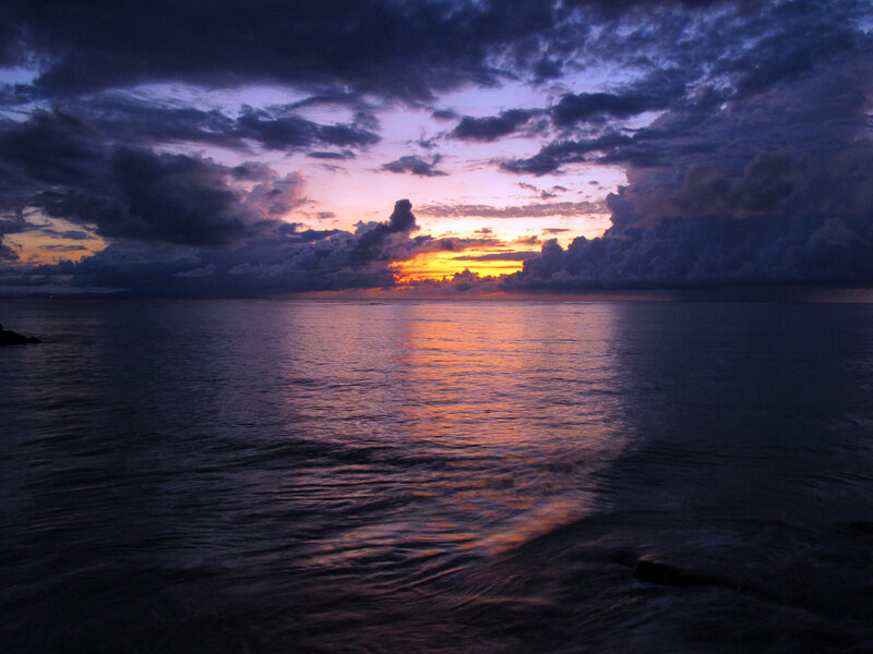 sunset over the ocean