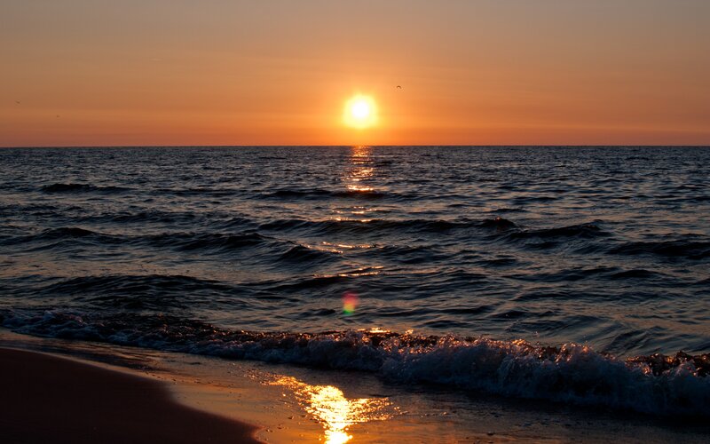 sunset over the ocean