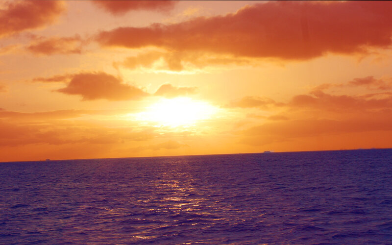 Sunset over the ocean