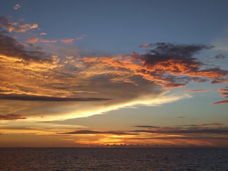 sunset over the ocean