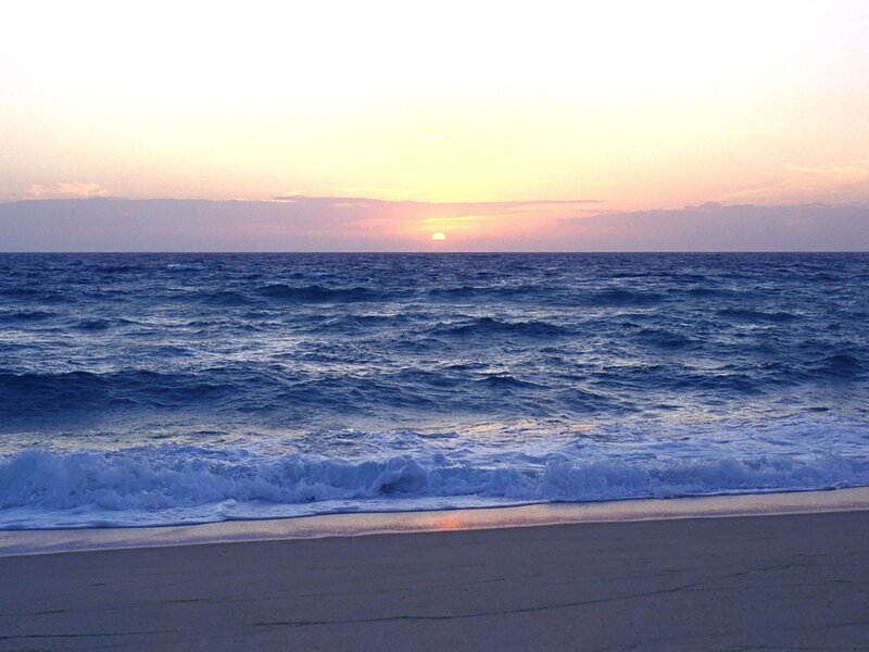 sunset over the ocean