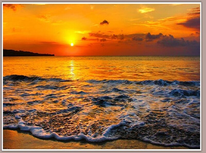 sunset over the ocean