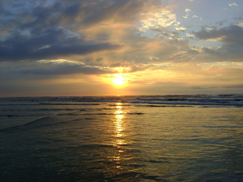 Sunset over the ocean