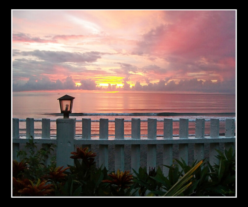 sunset over the ocean
