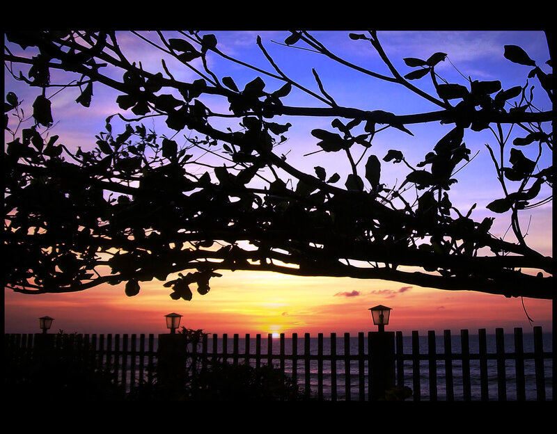 sunset over the ocean