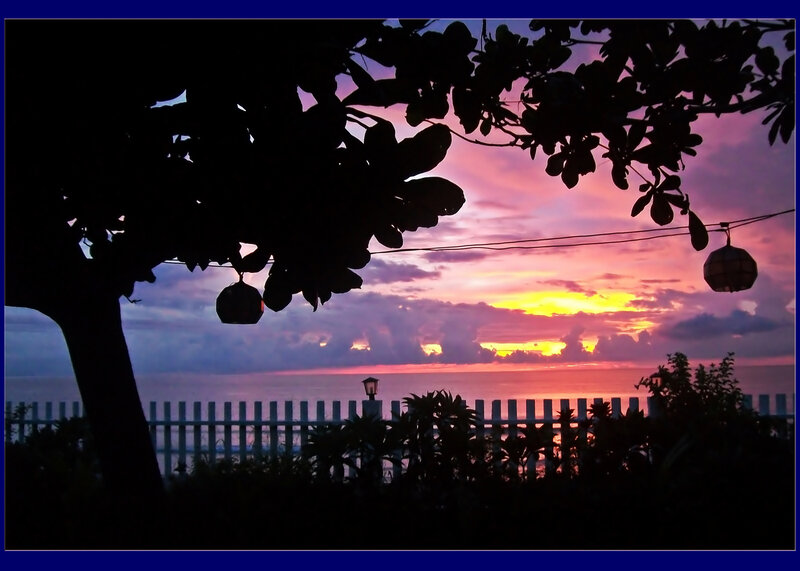 sunset over the ocean
