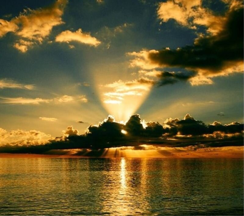 Sunset over the ocean