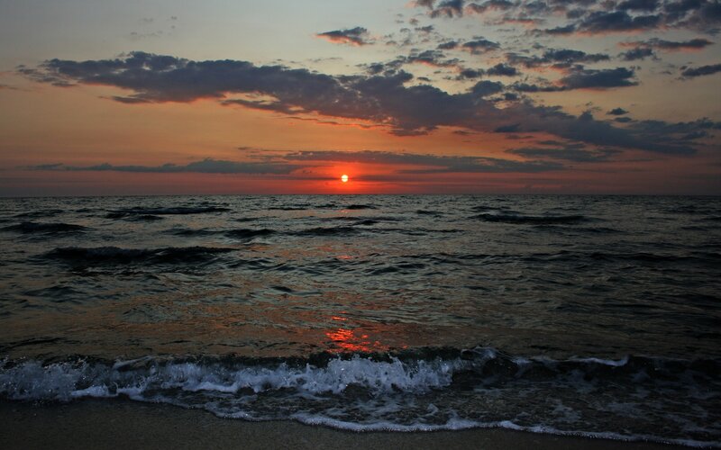 Sunset over the ocean