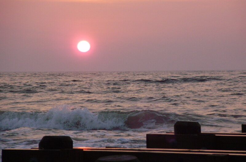 Sunset over the ocean