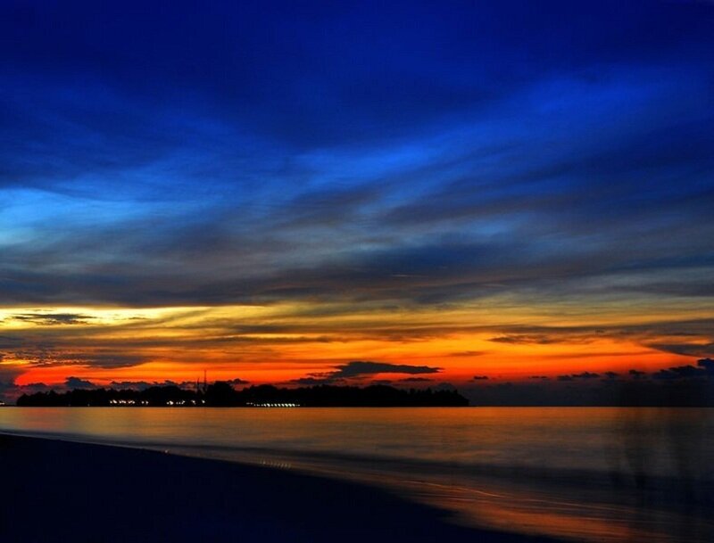 sunset over the ocean