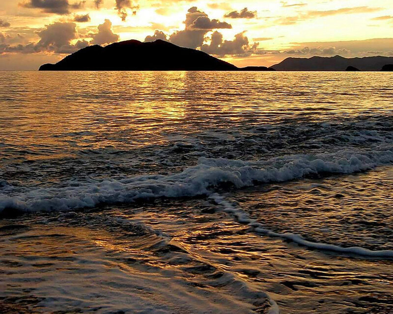 sunset over the ocean