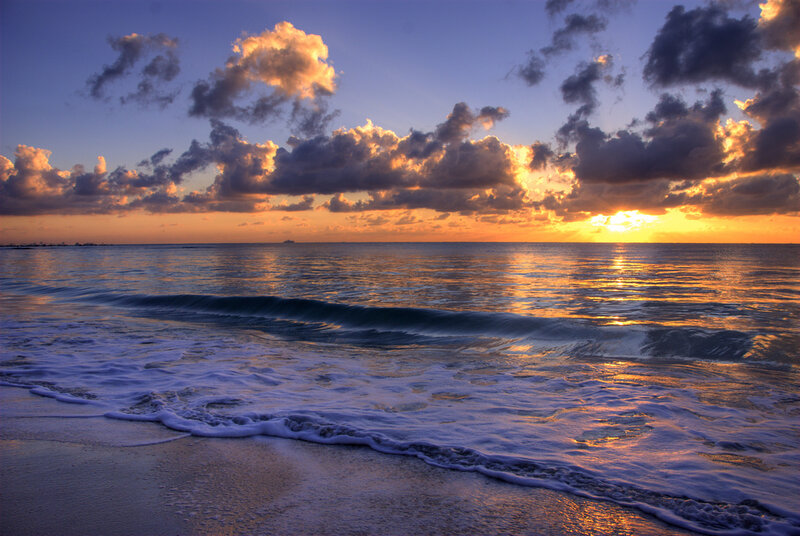 Sunset over the ocean