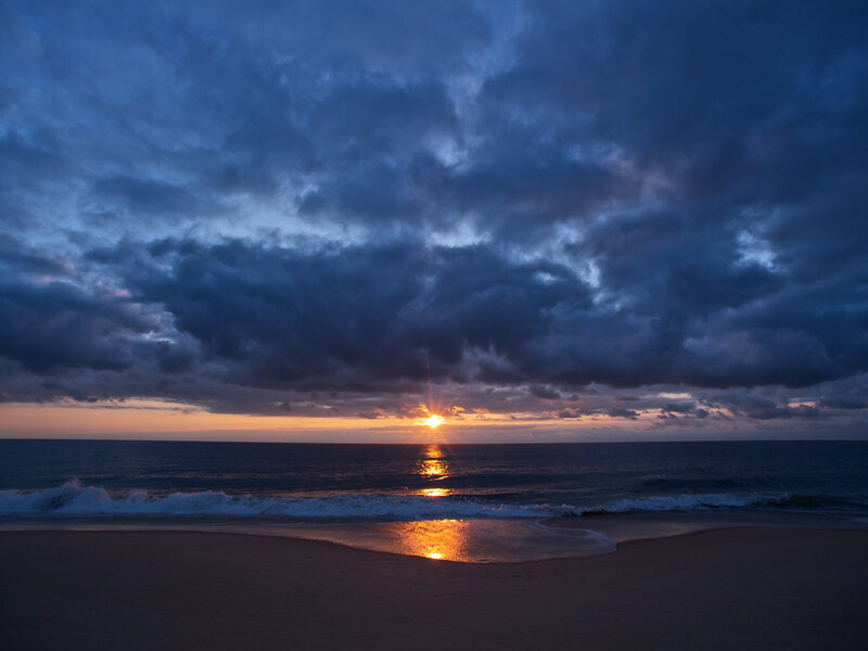 Sunset over the ocean