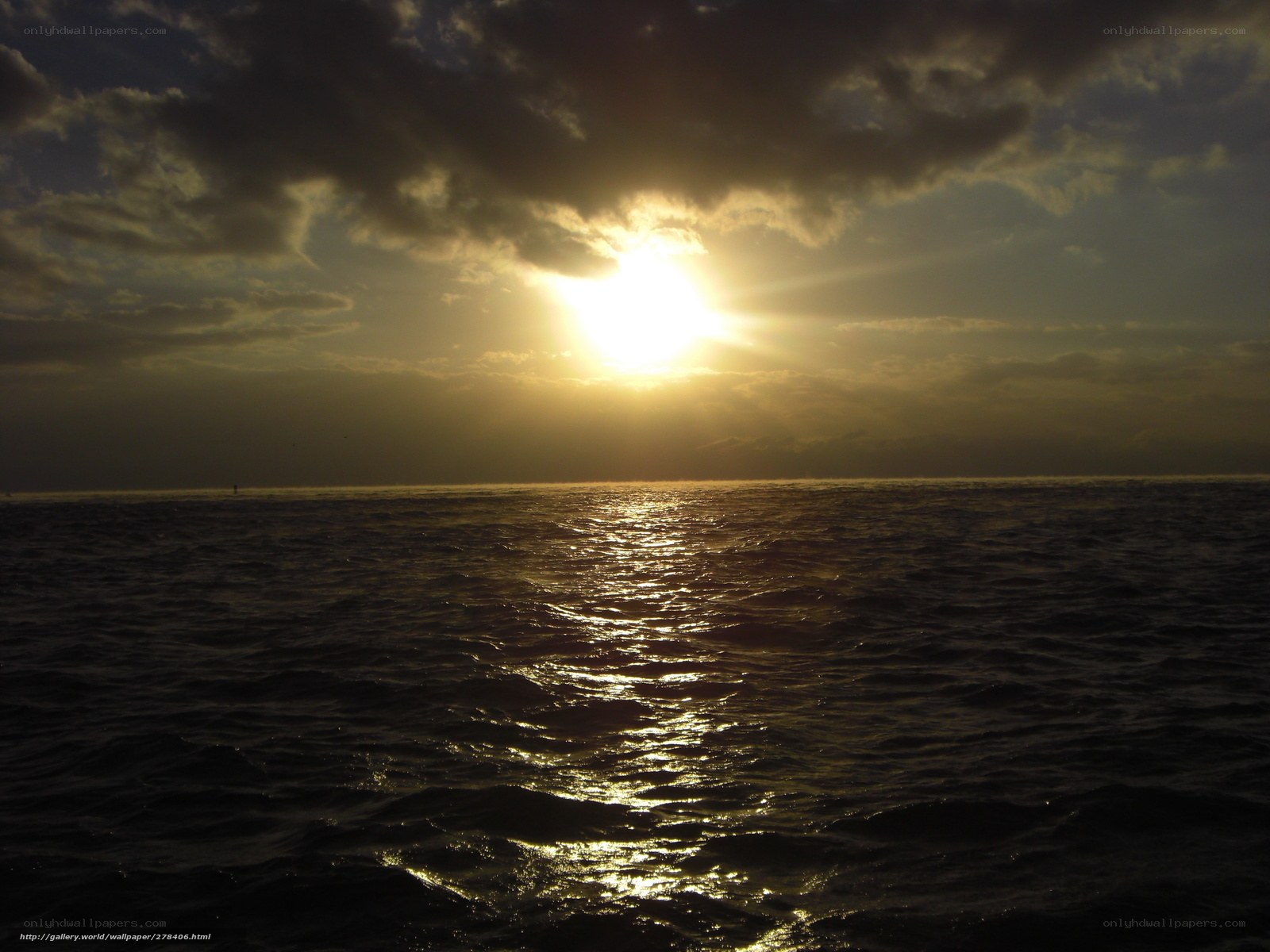 Sunset over the ocean