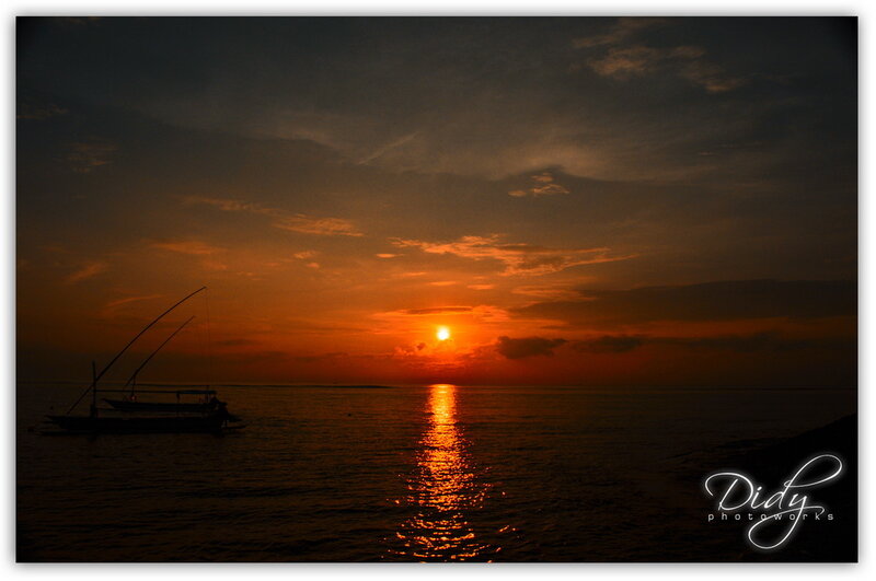 Sunset over the ocean